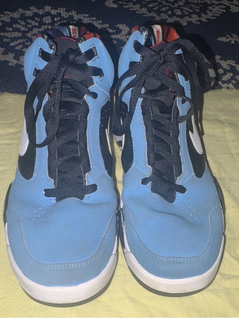 Nike Light Blue and Black Men's High-Top Sneakers